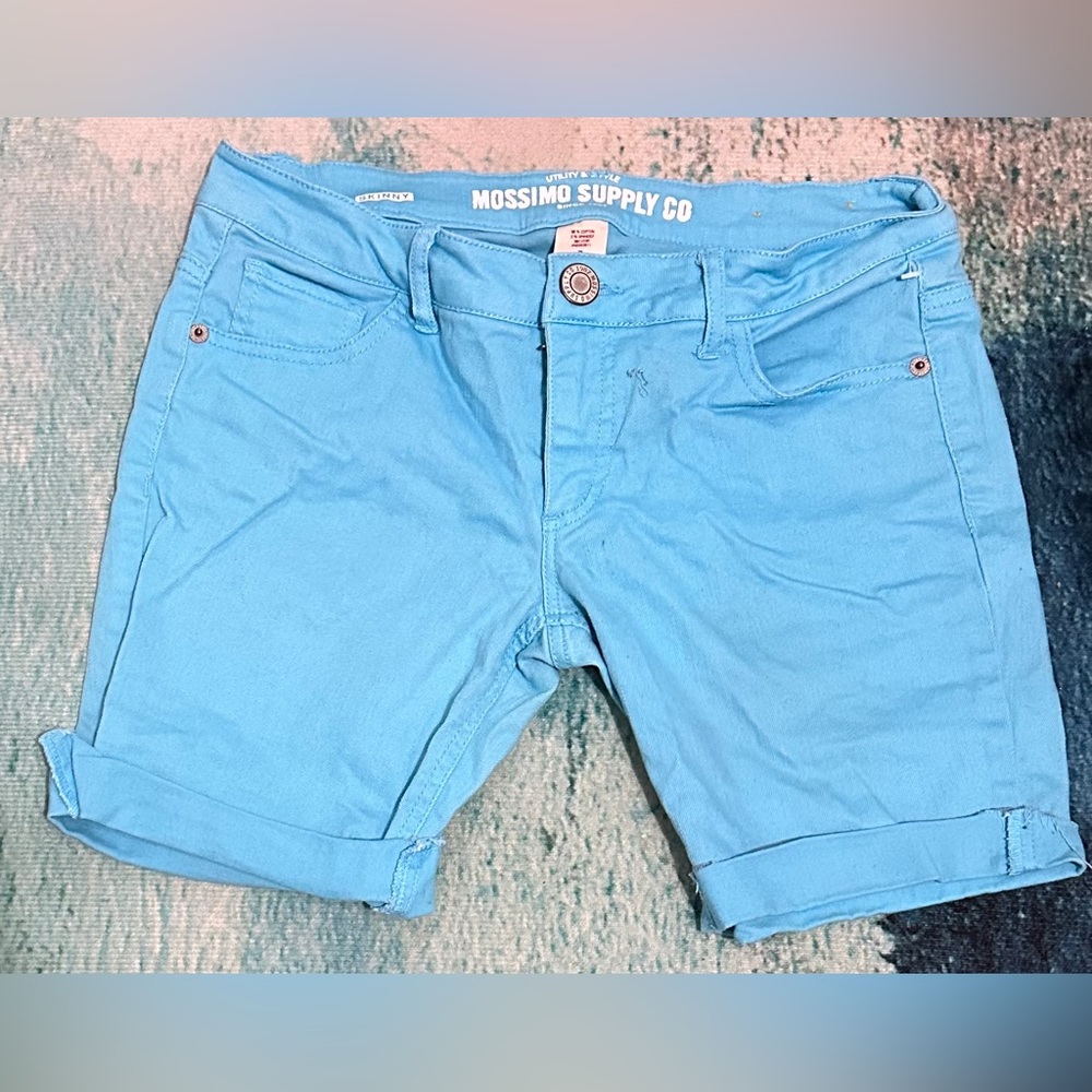 Baby Blue Denim Shorts